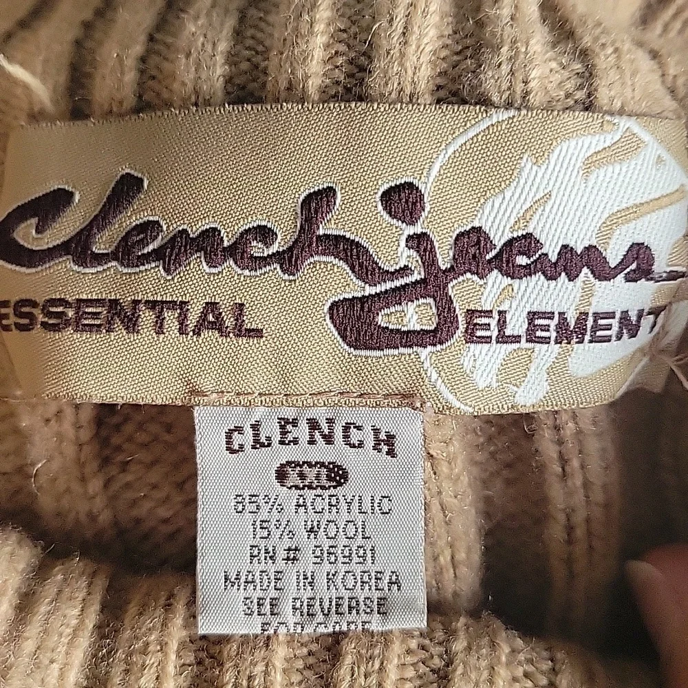 CLENCH JEANS PULLOVER SWEATER  XXL  TAN/BROWN